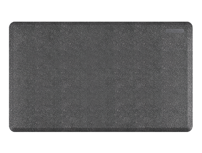 Overhead shot of a 5ft by 3ft mosaic steel Supreme mat.